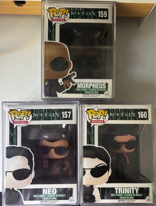 Lote Funko Pop Matrix Neo, Trinity, Morpheus