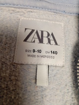 Sudadera Zara niña 9-10 años azul claro