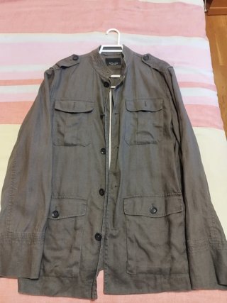 Camisa ZARA MAN verde militar Talla M