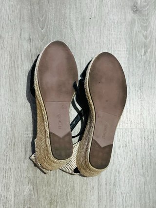 Sandalias cuña Refresh negras talla 40