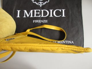 Borsa I Medici Pelle Gialla 21x25cm