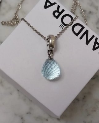 Charm Colgante Pandora Gota de hielo transparente