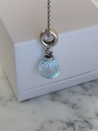 Charm Colgante Pandora Gota de hielo transparente