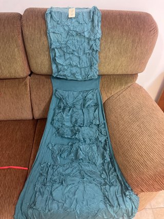 Conjunto falda y top gasa azul