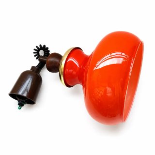 Candeeiro de teto vintage vidro laranja
