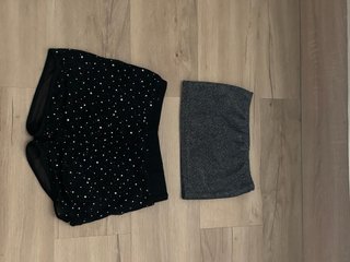 Conjunto Top y Pantalón Fiesta Negro/Plata