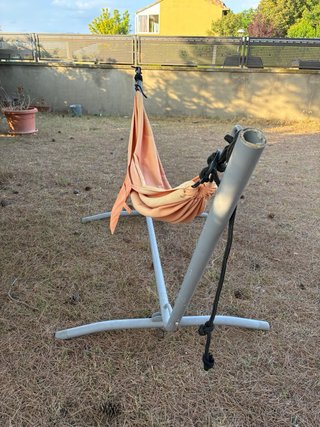 Hamaca IKEA Naranja con Soporte Metálico
