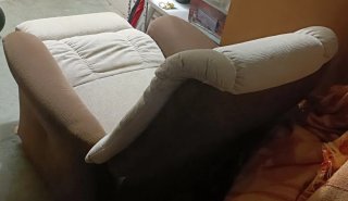 Sofá reclinable de tela