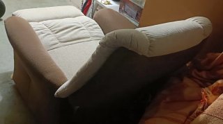 Sofá reclinable de tela