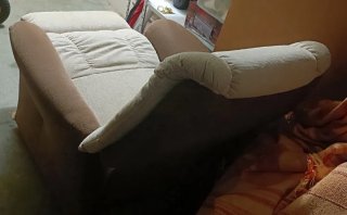 Sofá reclinable de tela