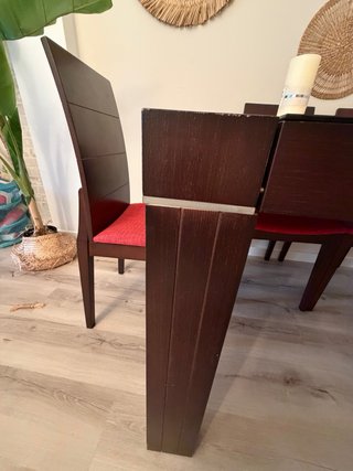 Mueble tv,mesa y sillas de salon Madera de wenge