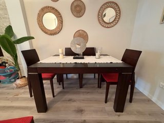 Mueble tv,mesa y sillas de salon Madera de wenge