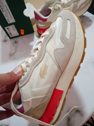 Zapatillas Lacoste Mujer Rosa y Blanco