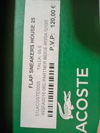 Zapatillas Lacoste Mujer Rosa y Blanco
