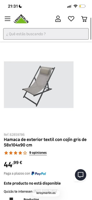 Hamaca Plegable Exterior Leroy Merlin