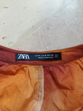 Blusa Zara tie-dye arancione e rosa