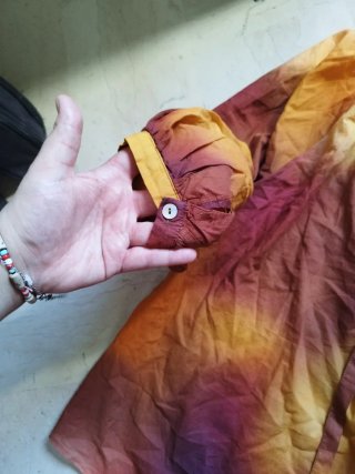Blusa Zara tie-dye arancione e rosa