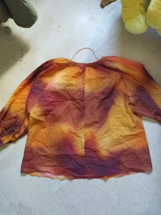 Blusa Zara tie-dye arancione e rosa