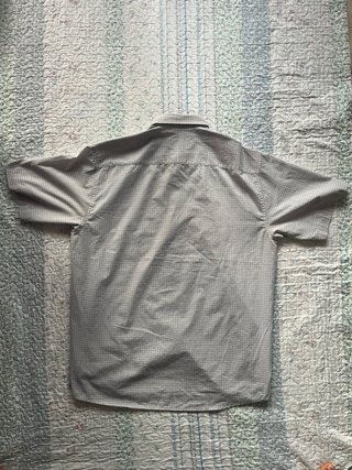 Camisa Lacoste Cuadros Azul Blanco Talla XL