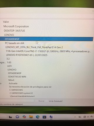 Lenovo i7 11th 16GB 500GB SSD GRAFICA 8GB