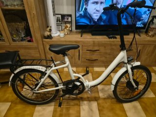 Bici Eléctrica Blanca Plegable