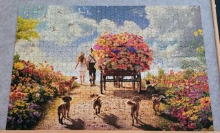 Puzzle Educa Carro de Flores