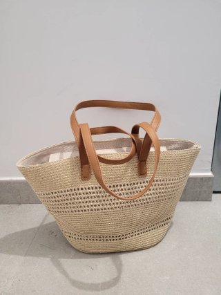 Bolso de playa de paja