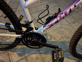 Bicicleta de montaña blanca
