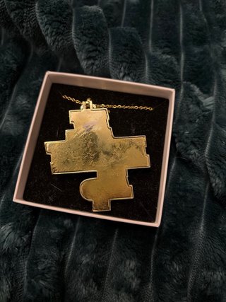 Colgante plata bañada en oro Circonita 5A