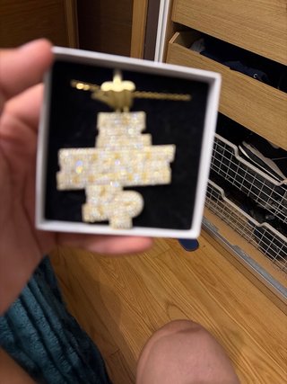 Colgante plata bañada en oro Circonita 5A