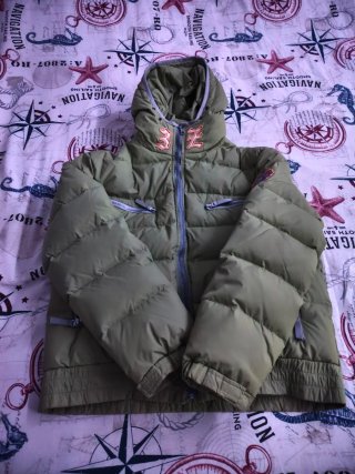 Piumino vintage ( uomo ), verde oliva, marca KEJO