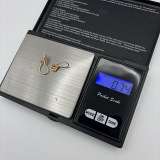Pendientes de oro rosa 14kt
