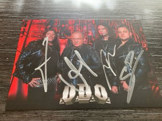 Tarjeta Promo U.D.O. Firmada