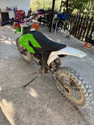 Pitbike Motocross Verde y blanca