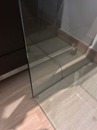 2 Tavolini in vetro molato misure 40x45x45