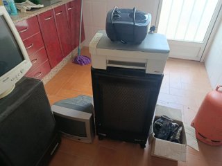 Estufa de gas y electrodomésticos