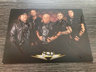 U.D.O. Tarjeta promo firmada