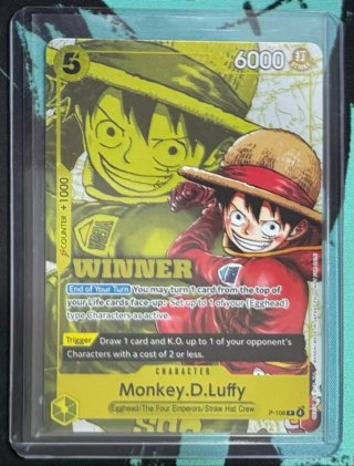 One Piece TCG Monkey D. Luffy P-106 Winner