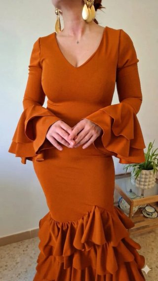 Traje de Flamenca Naranja TODAS LAS TALLAS