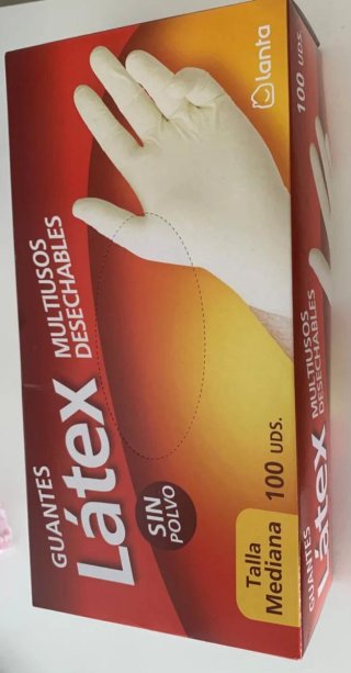 Guantes Látex Lanta Multiusos Desechables Talla M
