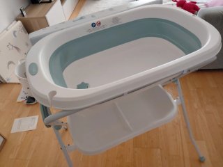Bañera y cambiador bebé plegable