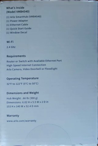 Arlo Smart Hub VMB4540 precintado.