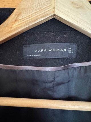 Abrigo premamá Zara Negro Talla L