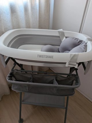 Bañera plegable Twistshake y soporte