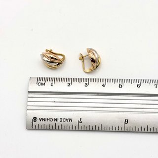 Pendientes de oro 18kt tricolor
