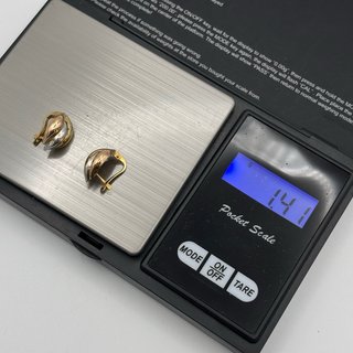 Pendientes de oro 18kt tricolor