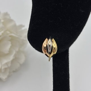 Pendientes de oro 18kt tricolor