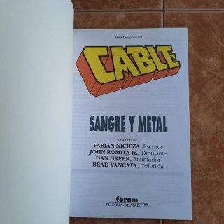 Cómic Cable.Sangre y metal