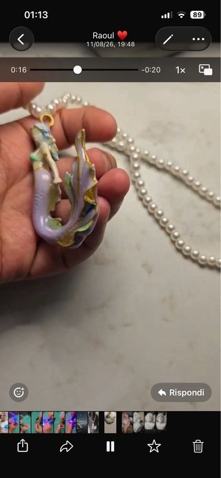 Collana con ciondolo sirena