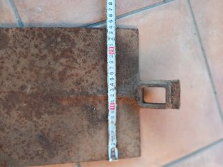 Azada antigua pala grande 32cm